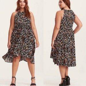 TORRID Floral Print High Neck Dress Plus Size 3X